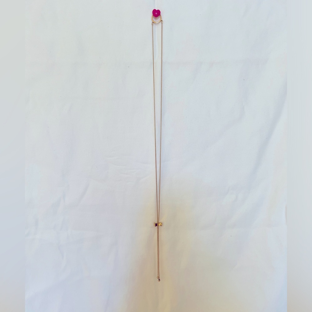 Kate Spade small bow gold necklace